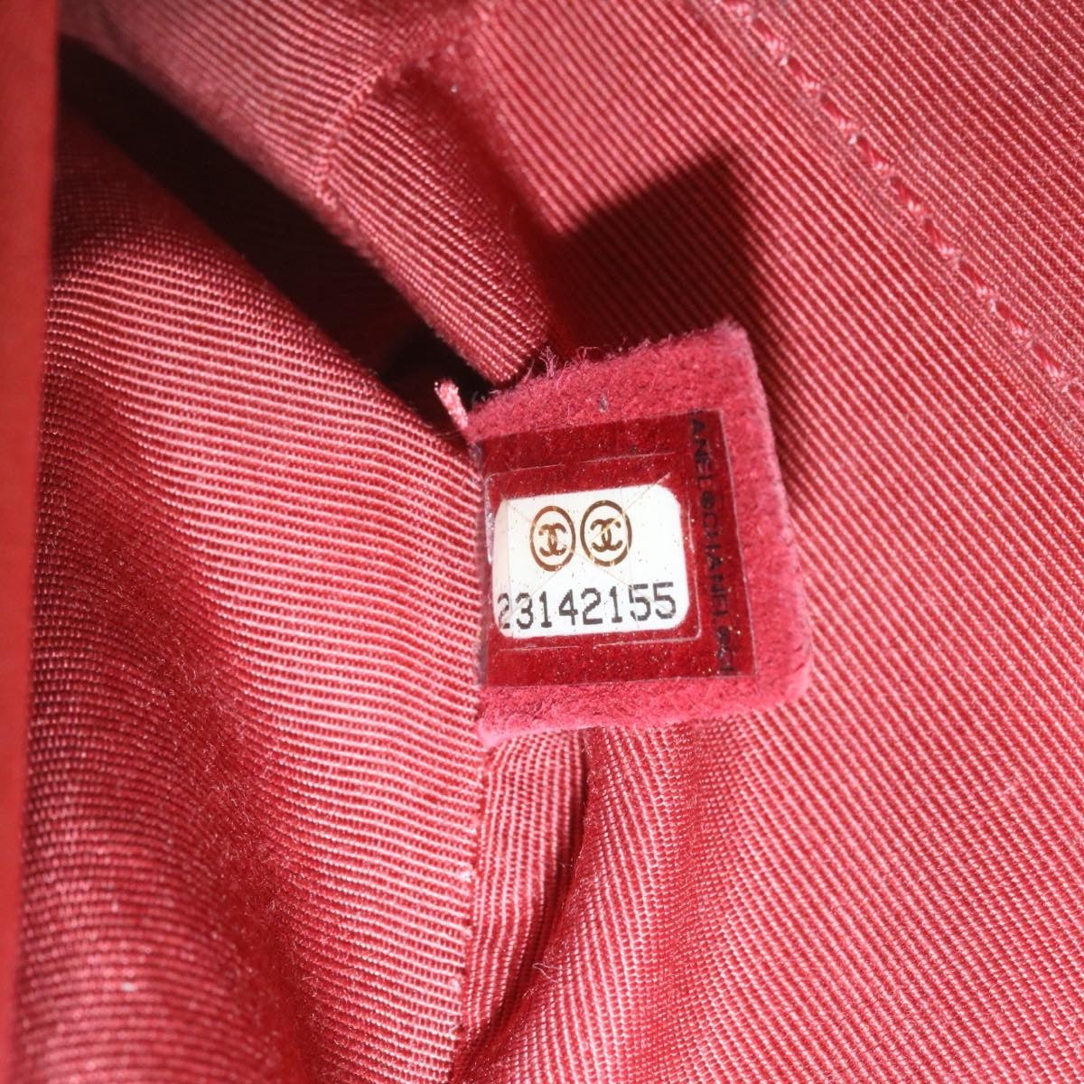 CHANEL Boy Chanel Matelasse Chain Flap Shoulder Bag Leather Red CC 28281A
