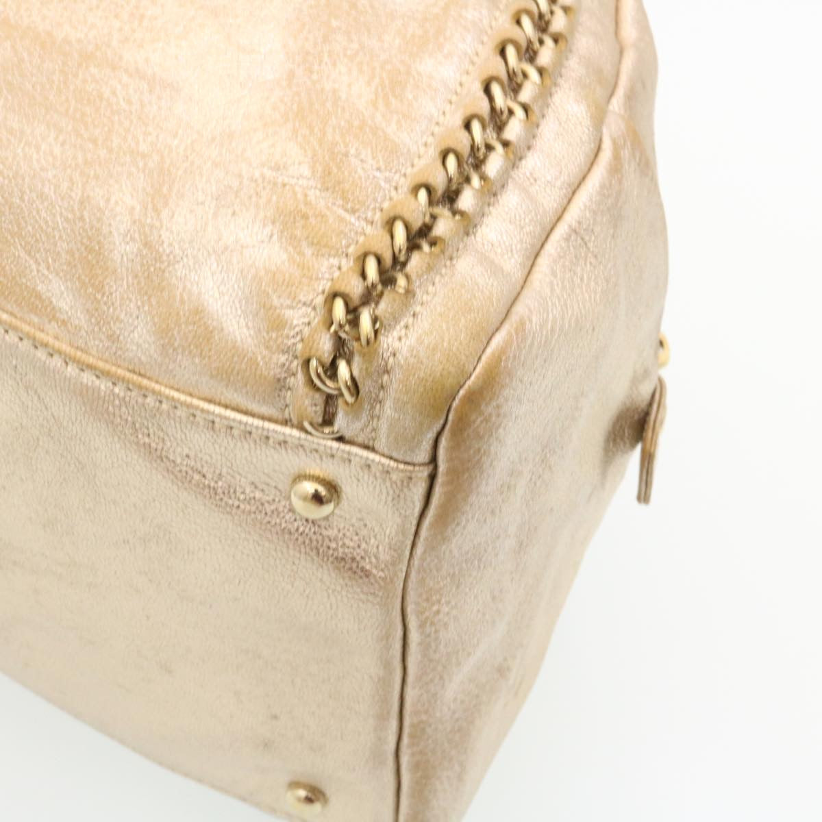 CHANEL Caviar Skin Tote Bag Leather White CC 28380A