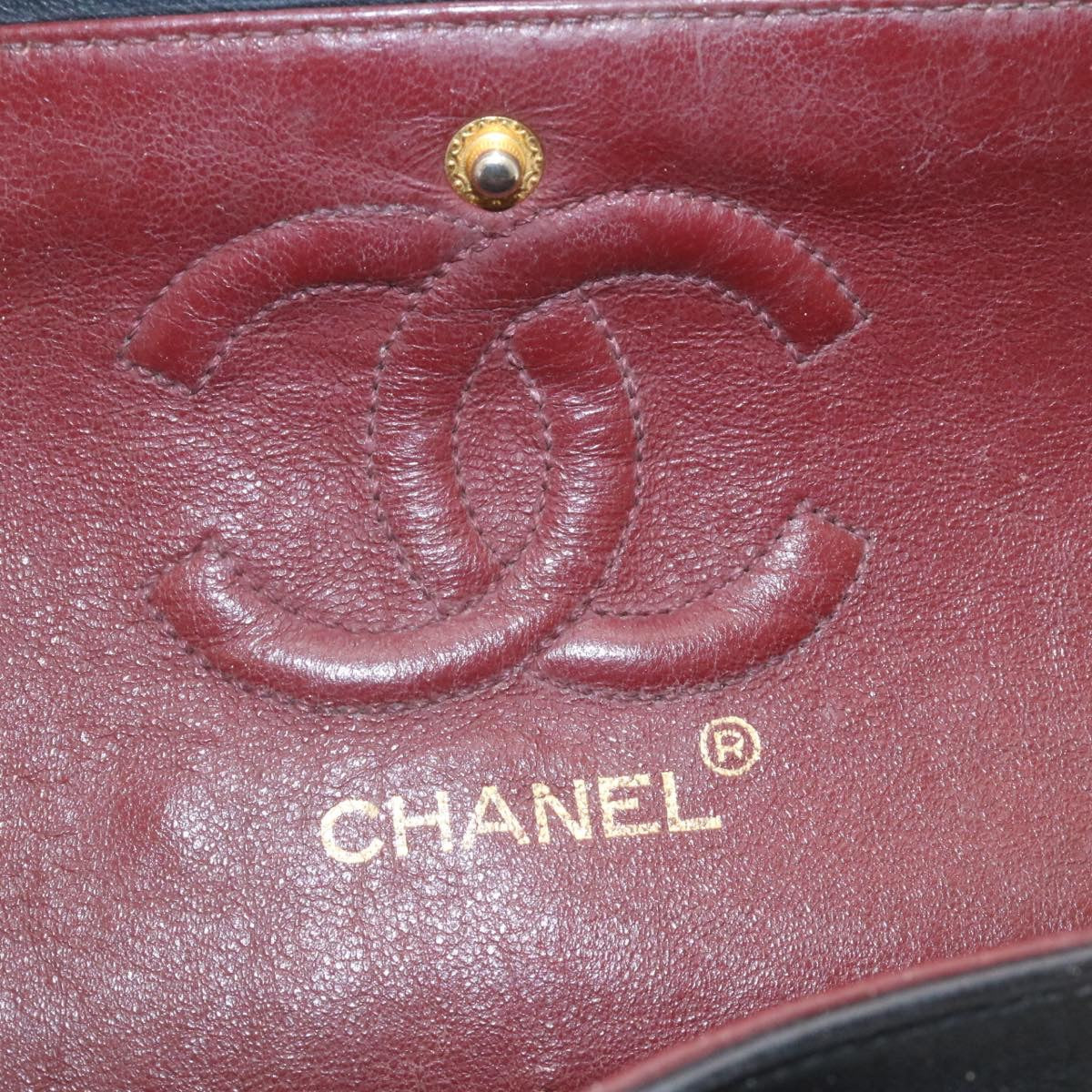 CHANEL Classic Matelasse 23 Chain Flap Shoulder Bag Lamb Skin Black 28634A