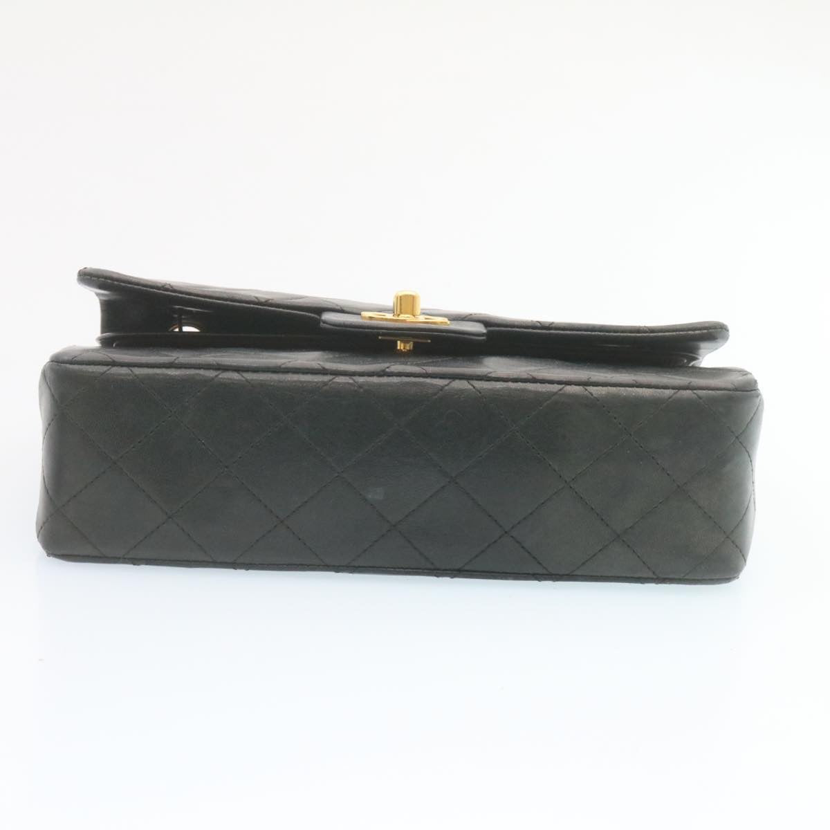 CHANEL Classic Matelasse 23 Chain Flap Shoulder Bag Lamb Skin Black 28634A