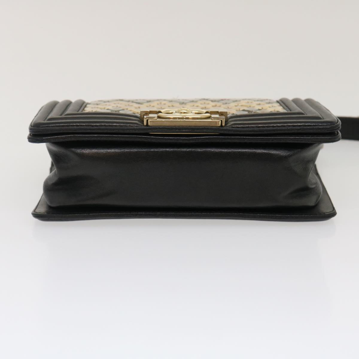 CHANEL Boy Chanel Chain Shoulder Bag Tile Black Multicolor CC 29551A