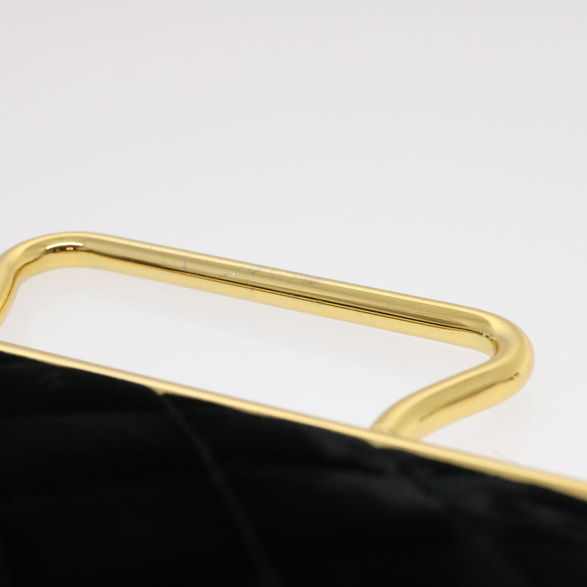 CHANEL Turn Lock Flap Matelasse Hand Bag velvet Black Gold CC 29565A