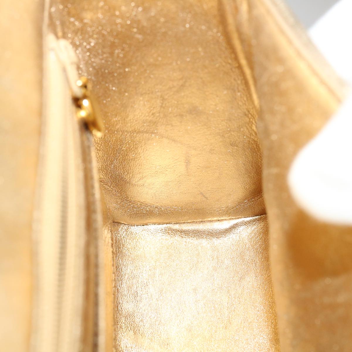 CHANEL Matelasse Shoulder Bag Lamb Skin Gold CC 29567A