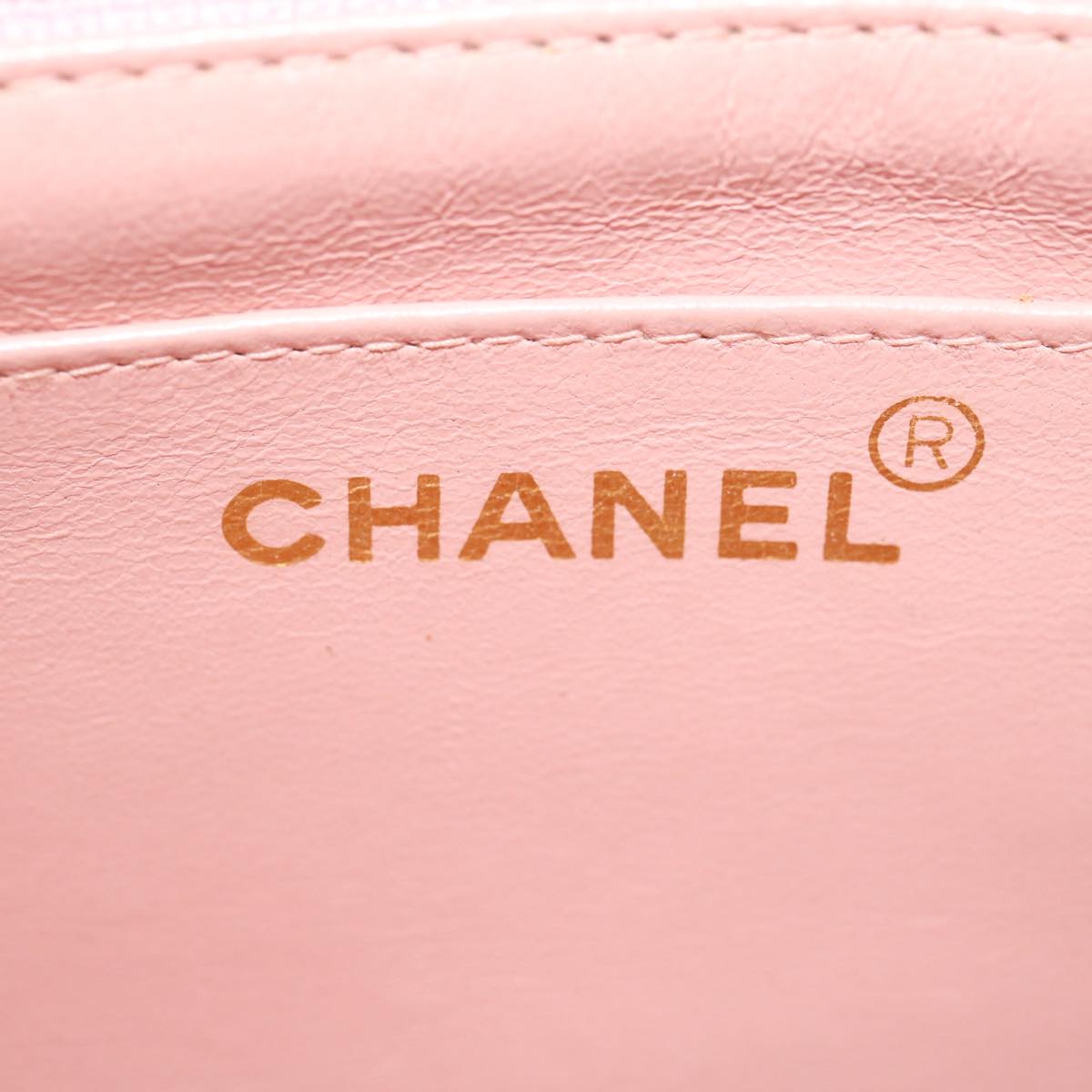 CHANEL Matelasse Turn Lock Chain Diana Shoulder Bag Canvas Pink CC 29889A