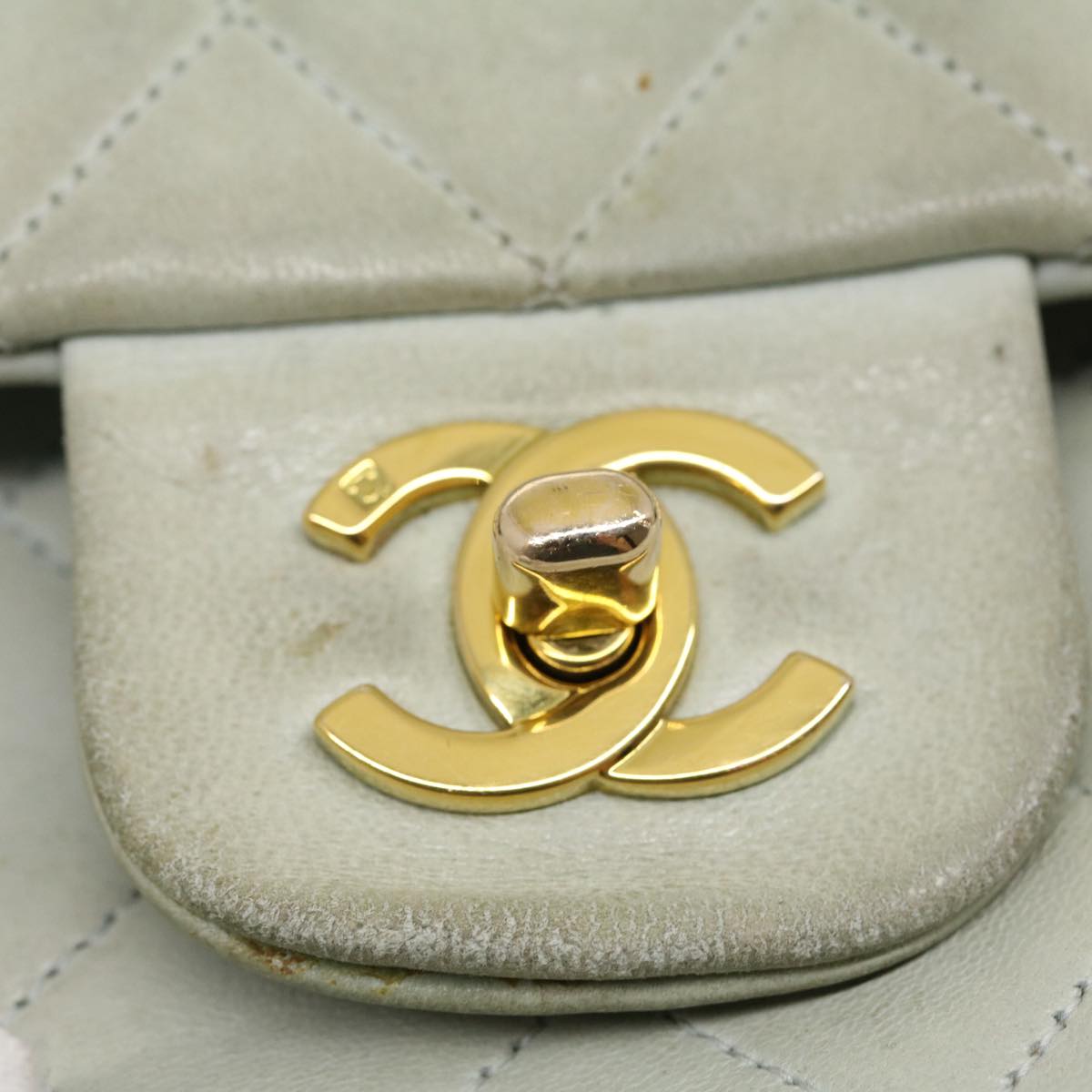 CHANEL Classic Matelasse 25 Double Chain Flap Shoulder Bag Lamb Skin 29961A