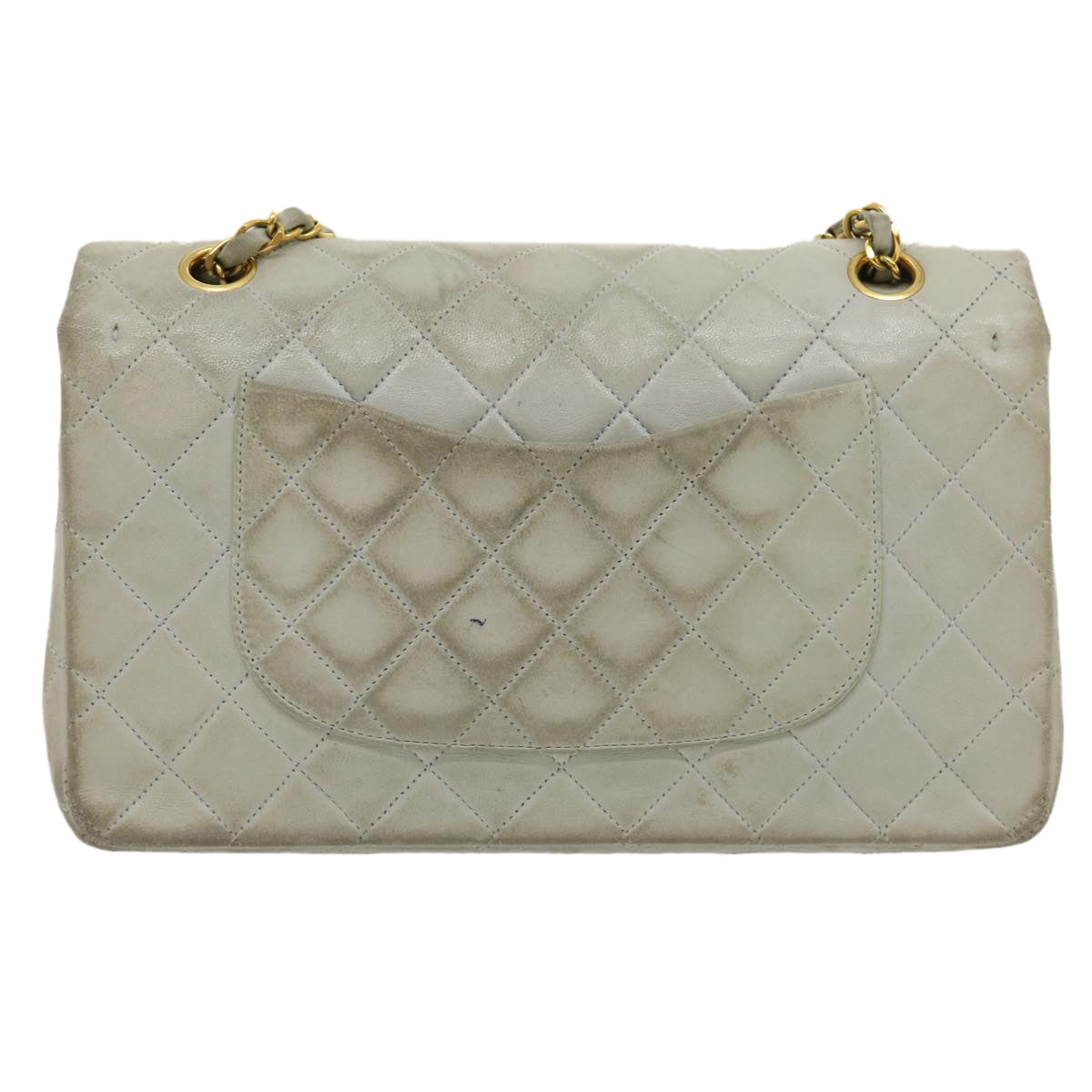 CHANEL Classic Matelasse 25 Double Chain Flap Shoulder Bag Lamb Skin 29961A