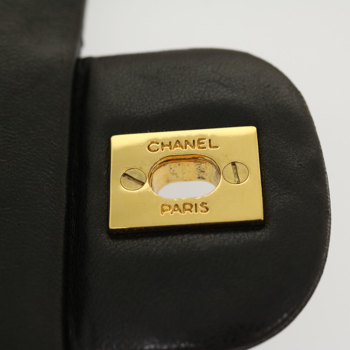 CHANEL Classic Matelasse 25 Chain Flap Shoulder Bag Lamb Skin Black 29962A