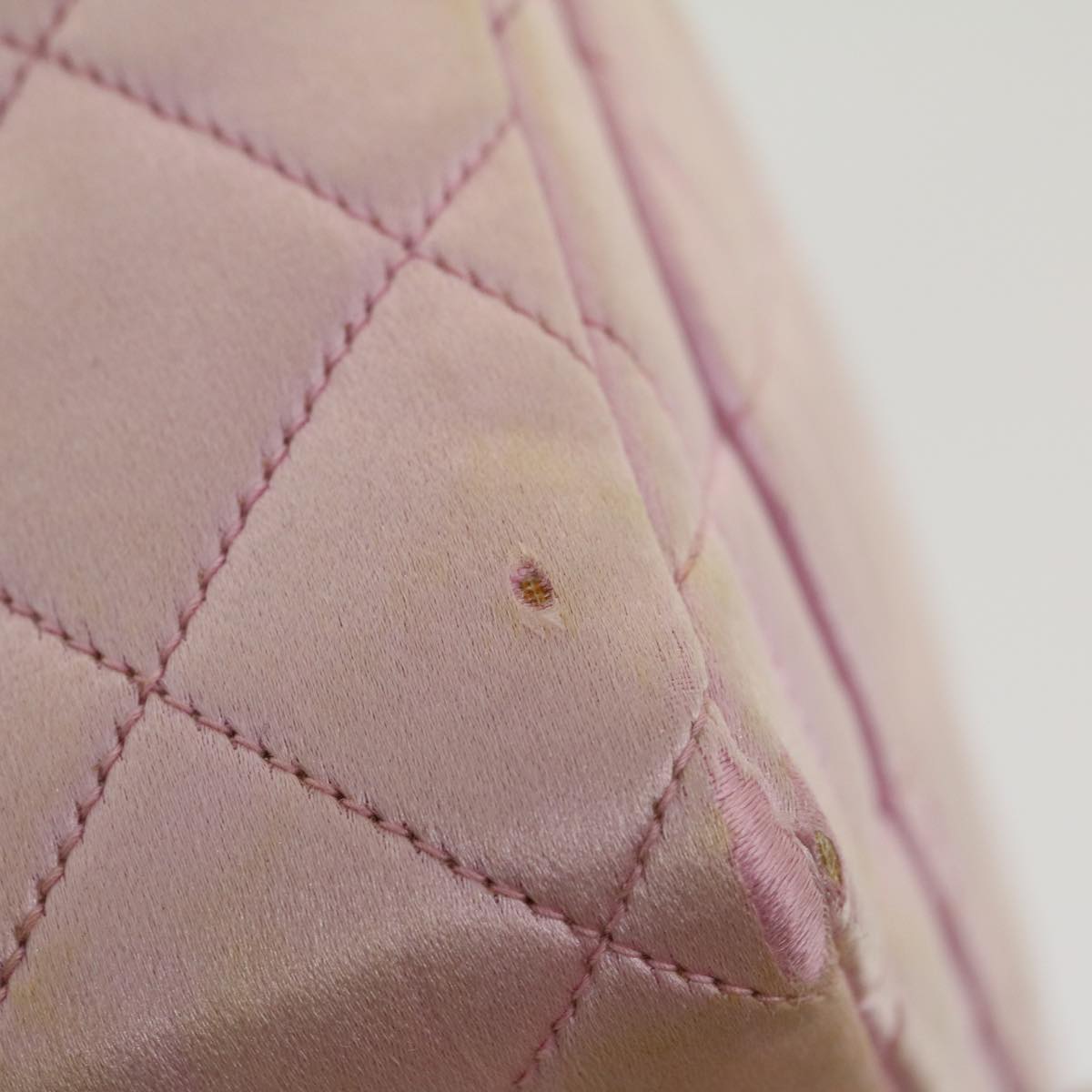 CHANEL Matelasse Hand Bag Silk Satin Pink CC 29999A