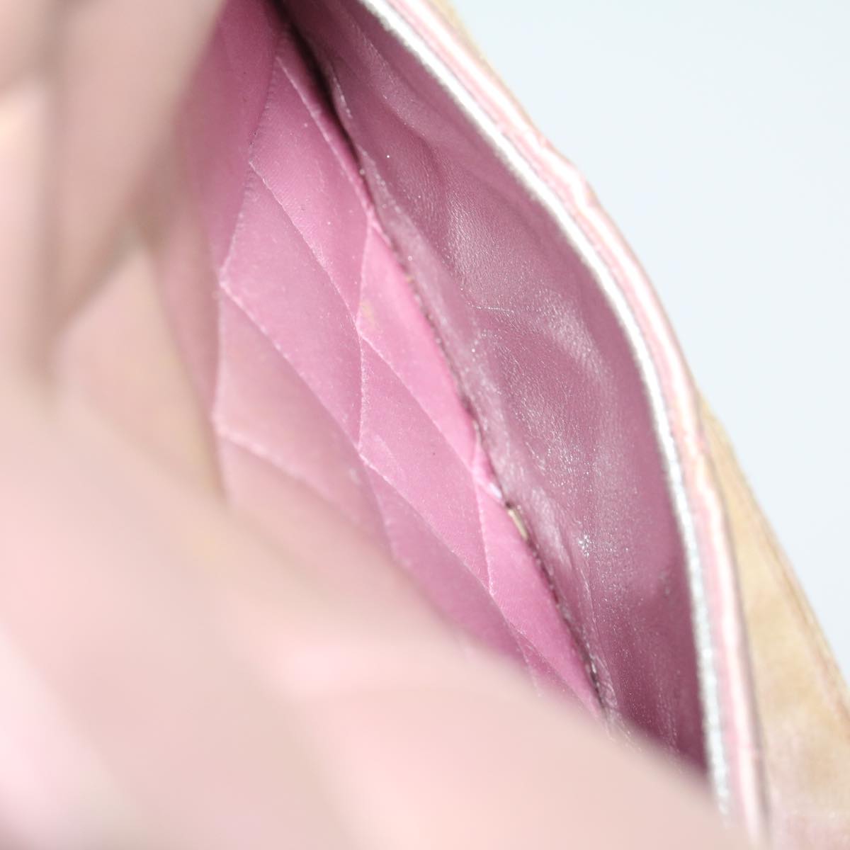 CHANEL Matelasse Hand Bag Silk Satin Pink CC 29999A