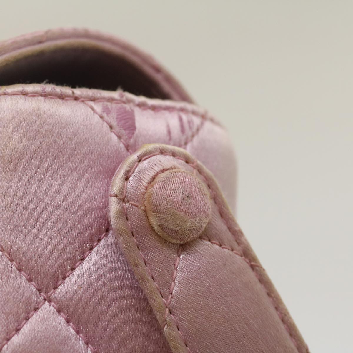 CHANEL Matelasse Hand Bag Silk Satin Pink CC 29999A