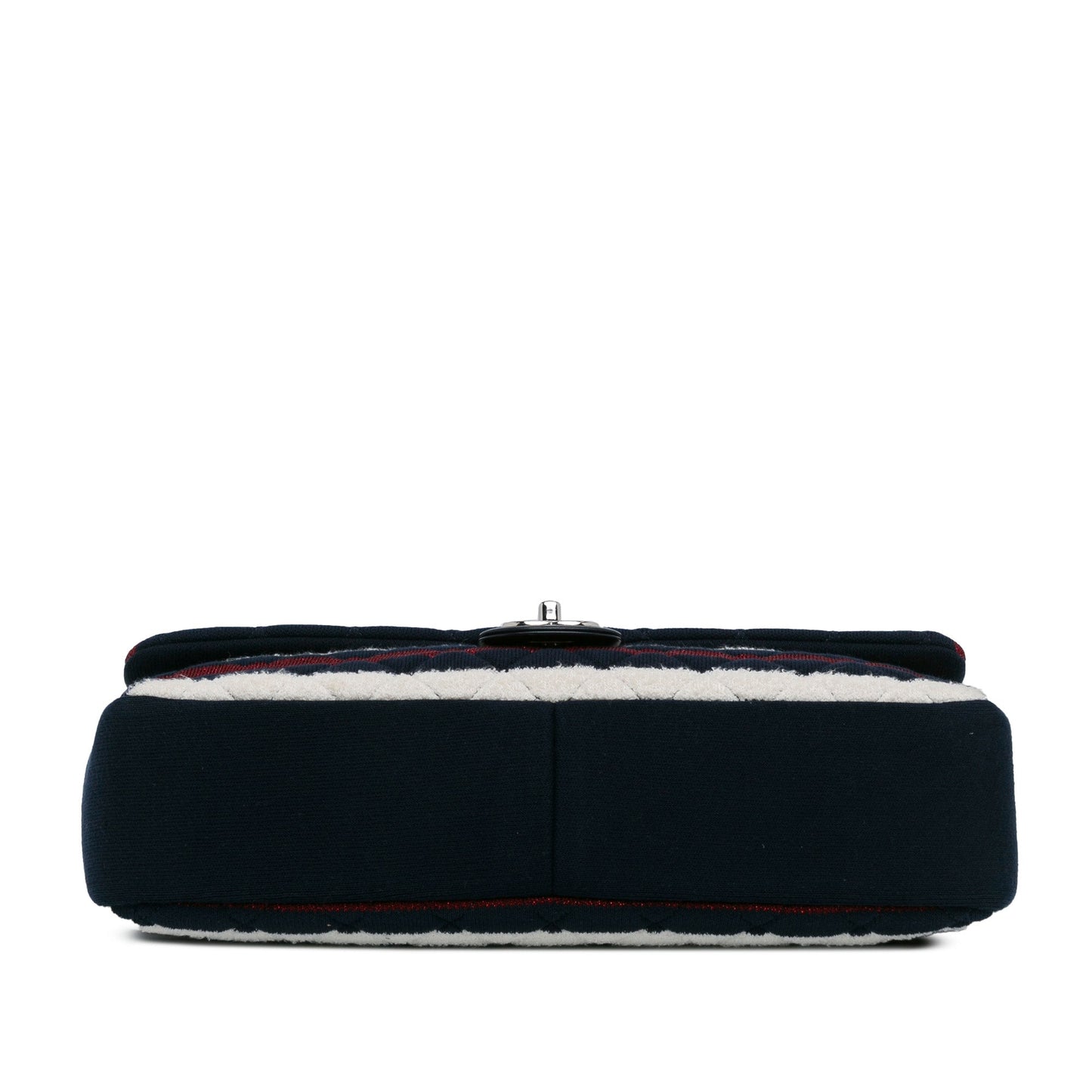 Chanel Sac Maxi Multicolor Stripe Jersey Rope Flap