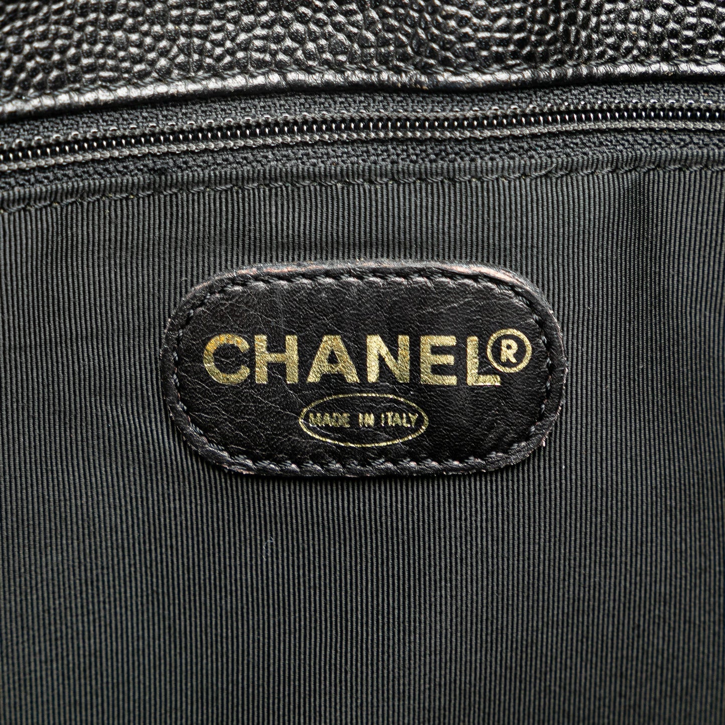 Black Chanel Caviar CC Shoulder Bag