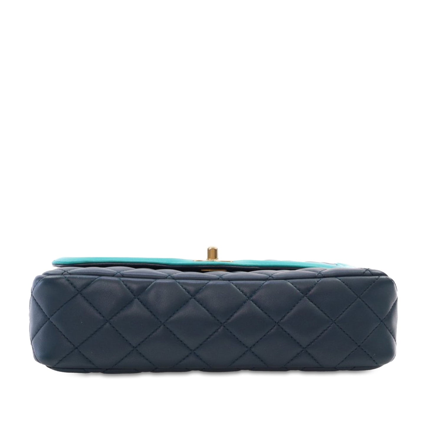 Blue Chanel Medium Quilted Lambskin Two-Tone Day Flap Crossbody Bag