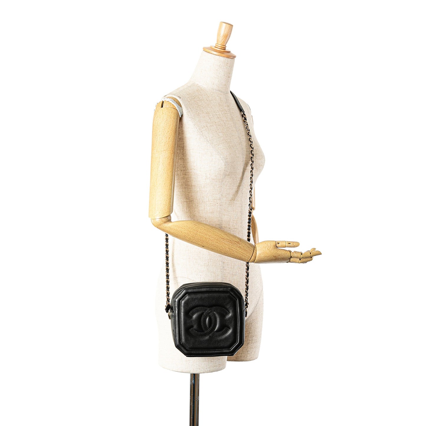 Chanel Sac CC Quilted Lambskin Octagon Camera Case