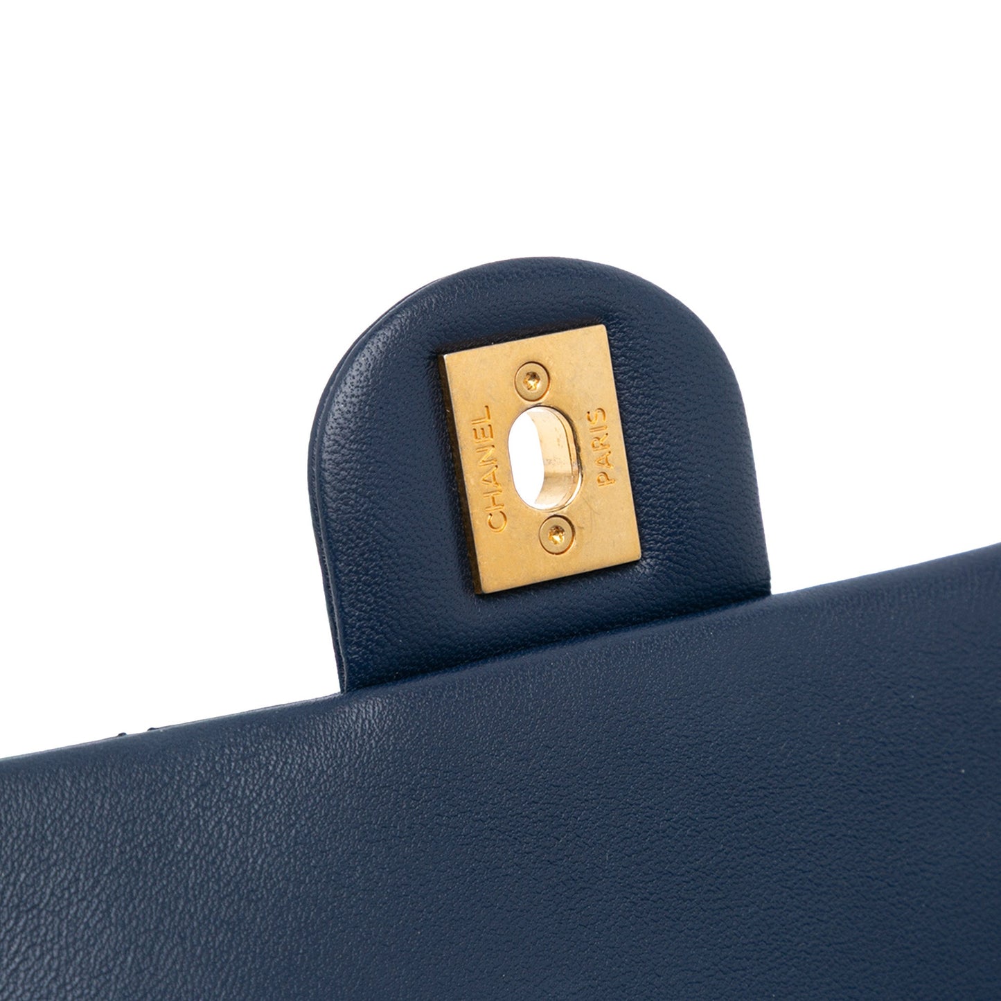 Blue Chanel Medium Lambskin In the Loop Flap Satchel