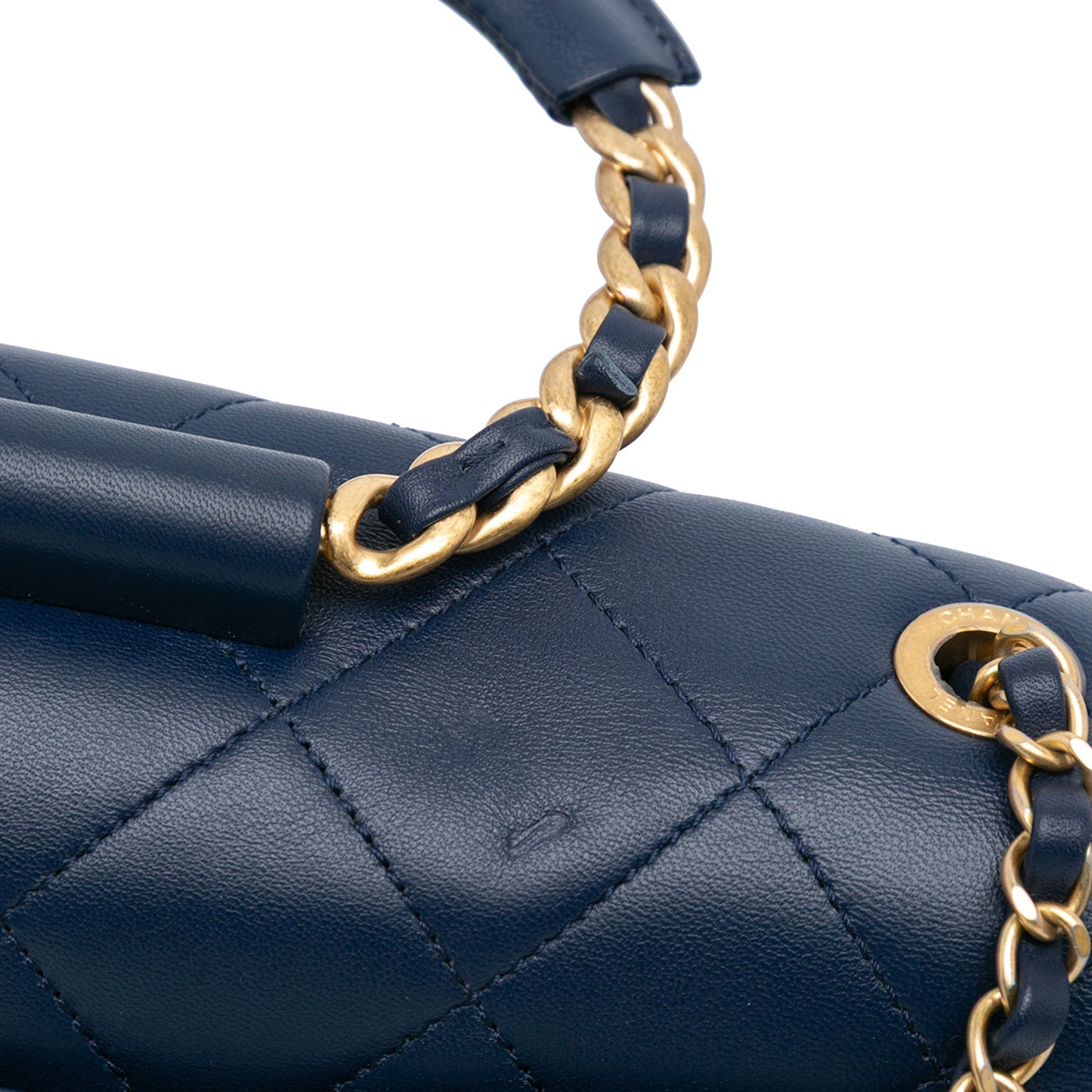 Blue Chanel Medium Lambskin In the Loop Flap Satchel