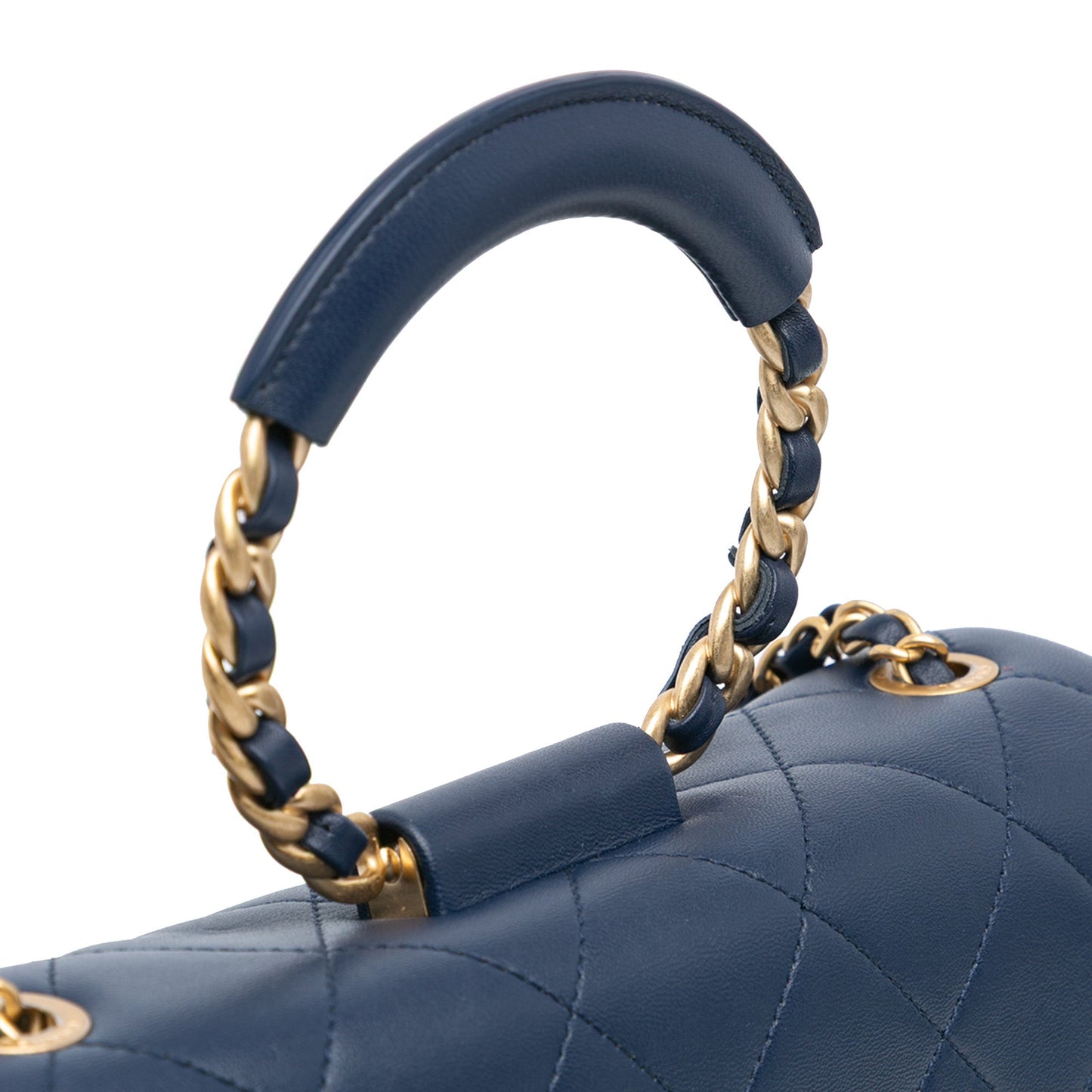 Blue Chanel Medium Lambskin In the Loop Flap Satchel