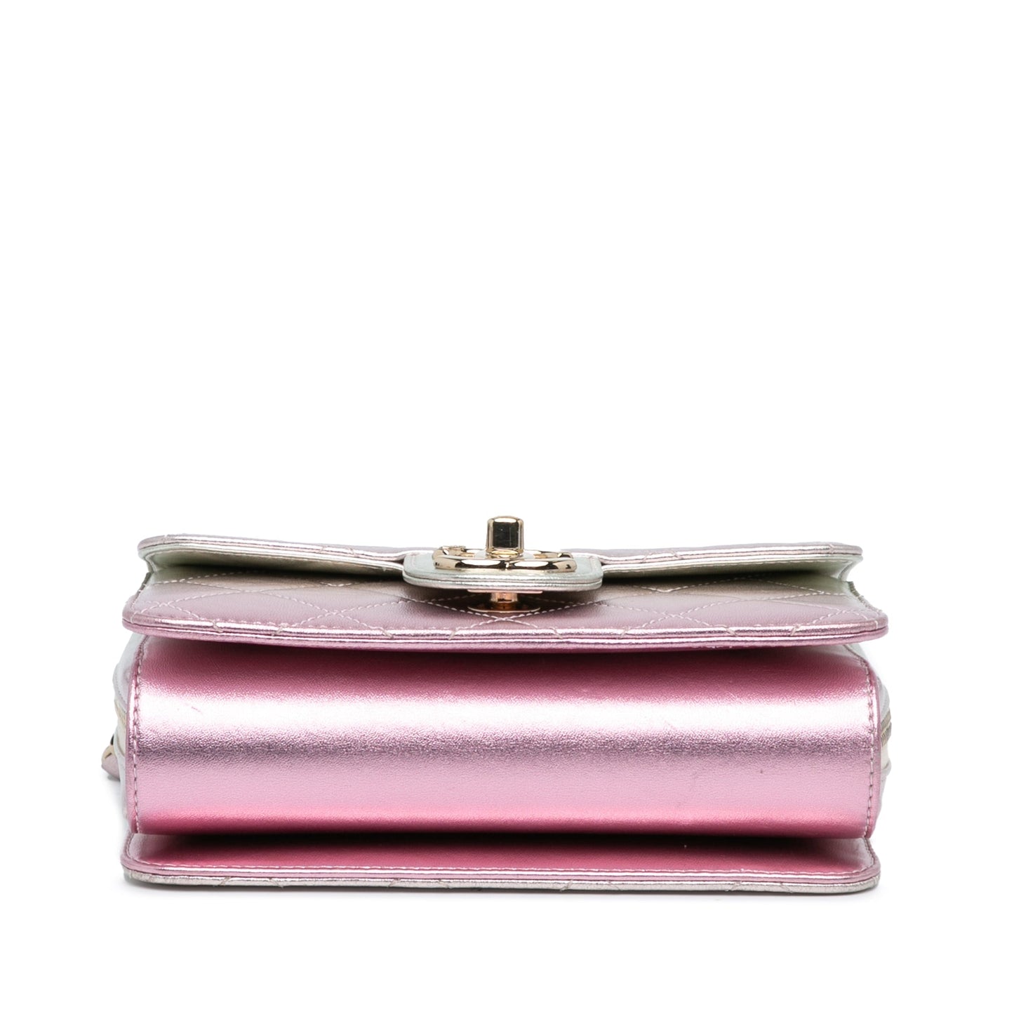 Chanel Sac Mini Metallic Lambskin Like a Wallet Flap Bag