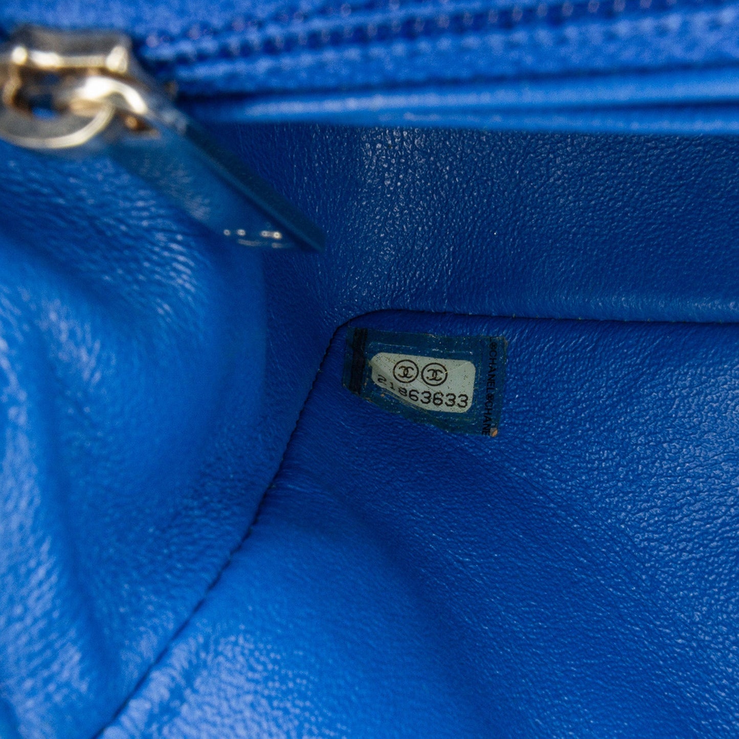 Blue Chanel Mini Rectangular Classic Lambskin Single Flap Crossbody Bag