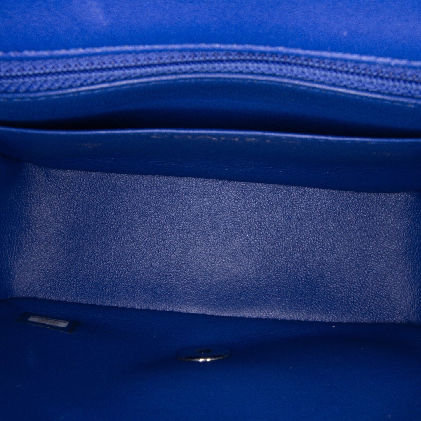 Blue Chanel Mini Square Classic Lambskin Single Flap Crossbody Bag