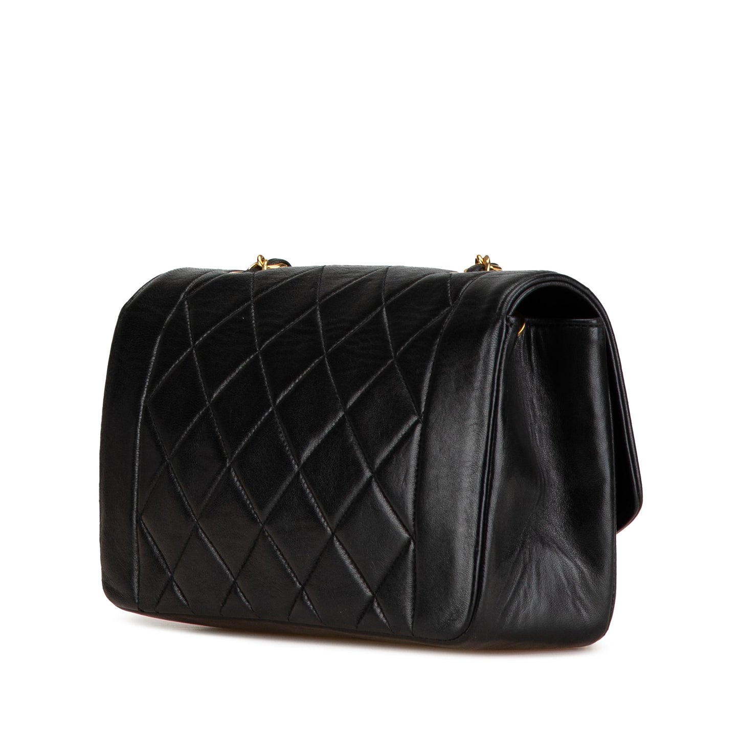 Black Chanel Medium Lambskin Diana Flap Crossbody Bag