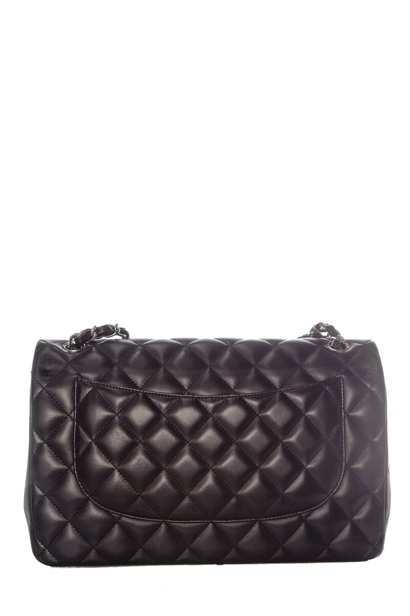 Chanel Black Jumbo Lambskin Double SHW Handbag