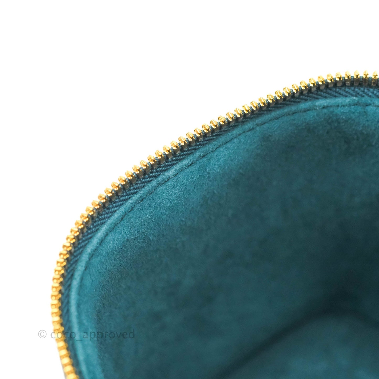 Christian Dior Lambskin Cannage Small Diortravel Vanity Case Deep Ocean