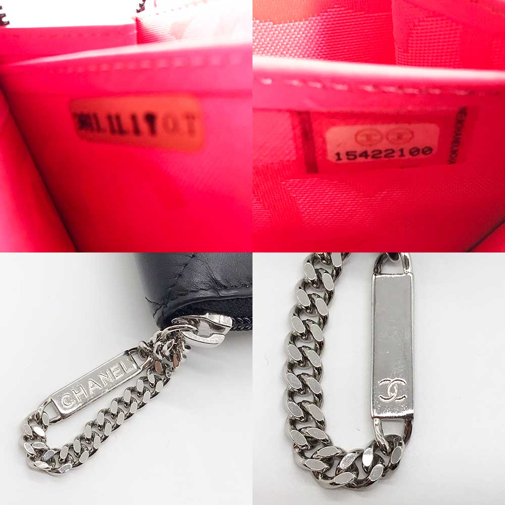 Chanel Leather Round Zipper Wallet