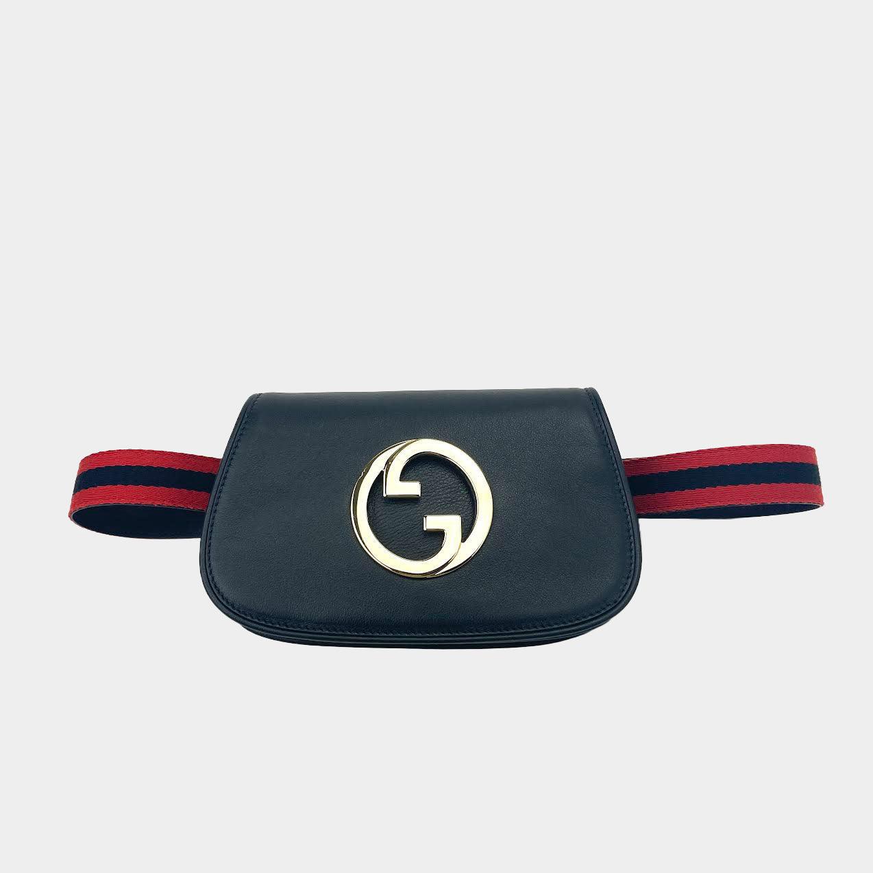 GUCCI Blondie Belt Bag w/Red & Blue Web Strap
