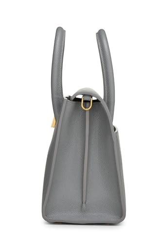 Dior, Grey Grained Calfskin St Honor Tote Medium, Blue