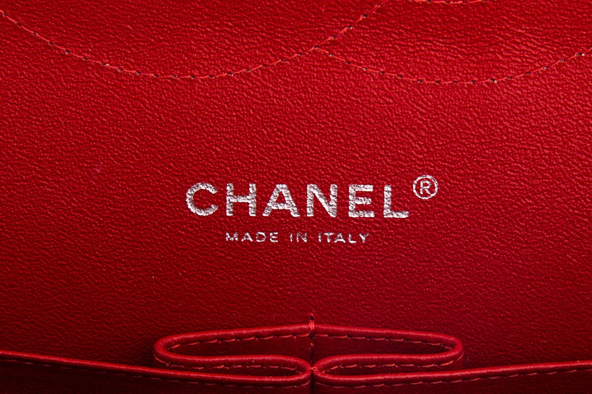 Chanel Red Jumbo Caviar Double Flap Handbag