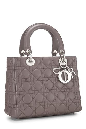 Dior, Purple Cannage Quilted Lambskin Lady Dior Medium, Purple