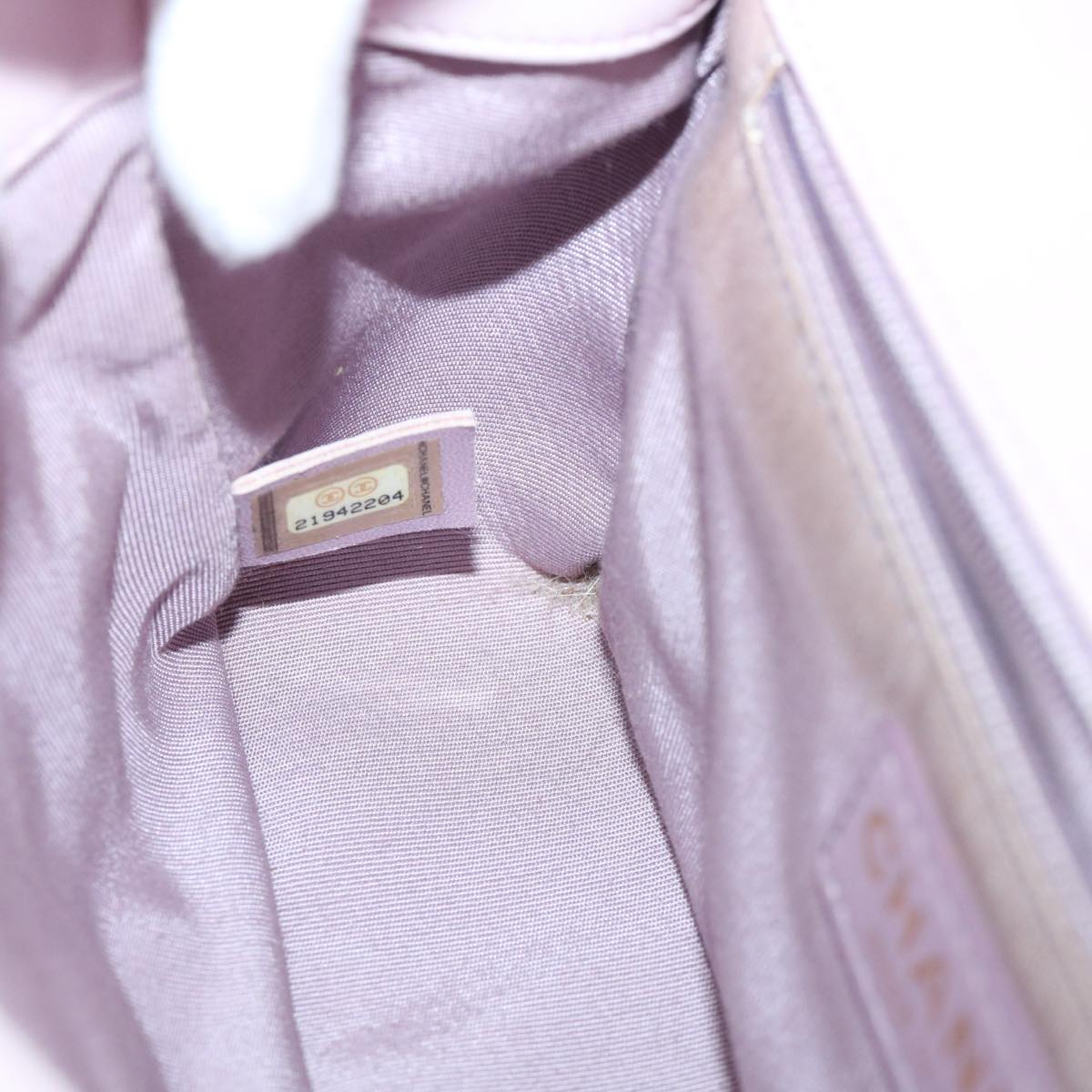 CHANEL Matelasse Turn Lock Chain Shoulder Bag Lamb Skin Pink CC 32151A