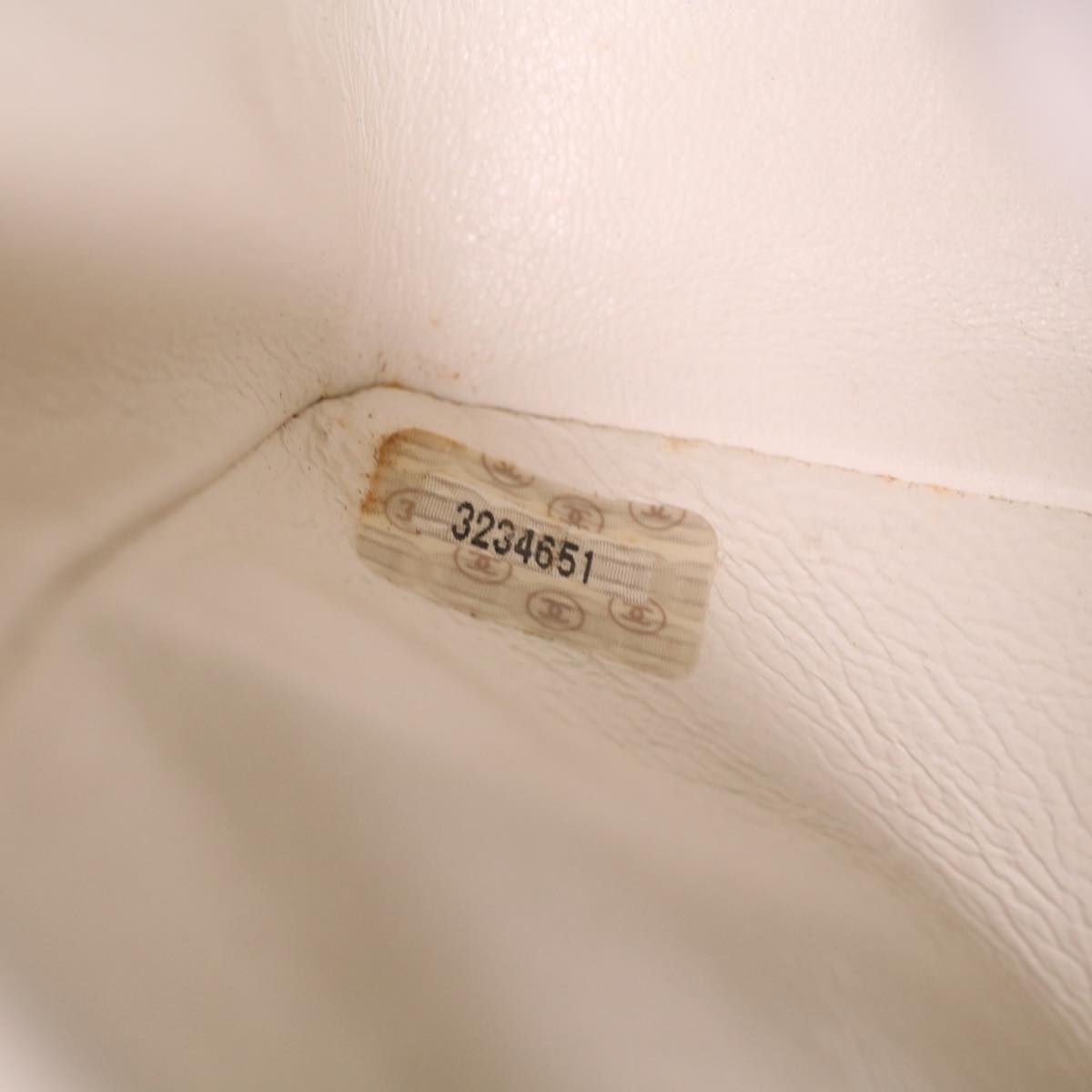 CHANEL Matelasse Turn Lock Shoulder Bag Lamb Skin Brown White CC 32160A