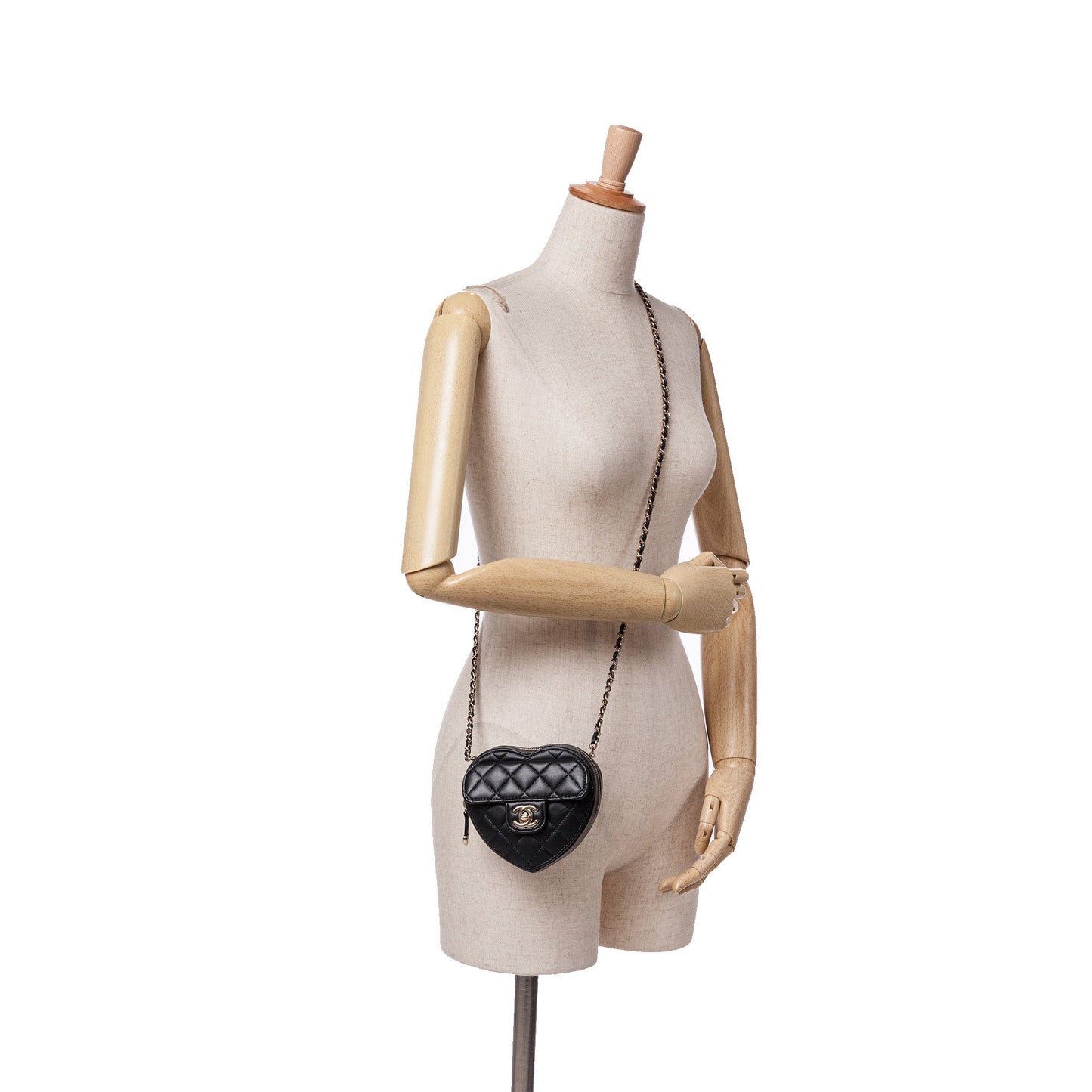 Black Chanel Mini Lambskin CC in Love Heart Crossbody