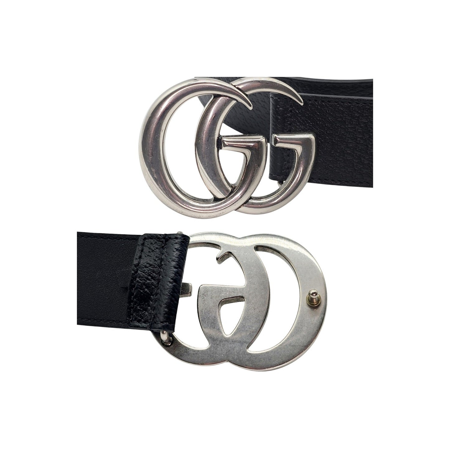 Gucci 40mm GG Textured Dollar Calfskin Belt Sz 95/38