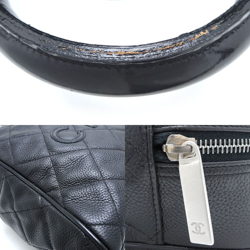 Chanel Caviar Patent Leather Bowling Bag A15685