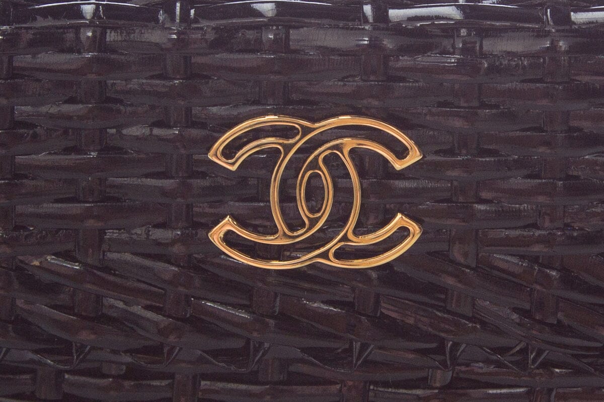 Chanel Black Wicker Basket Bag Cross-Body