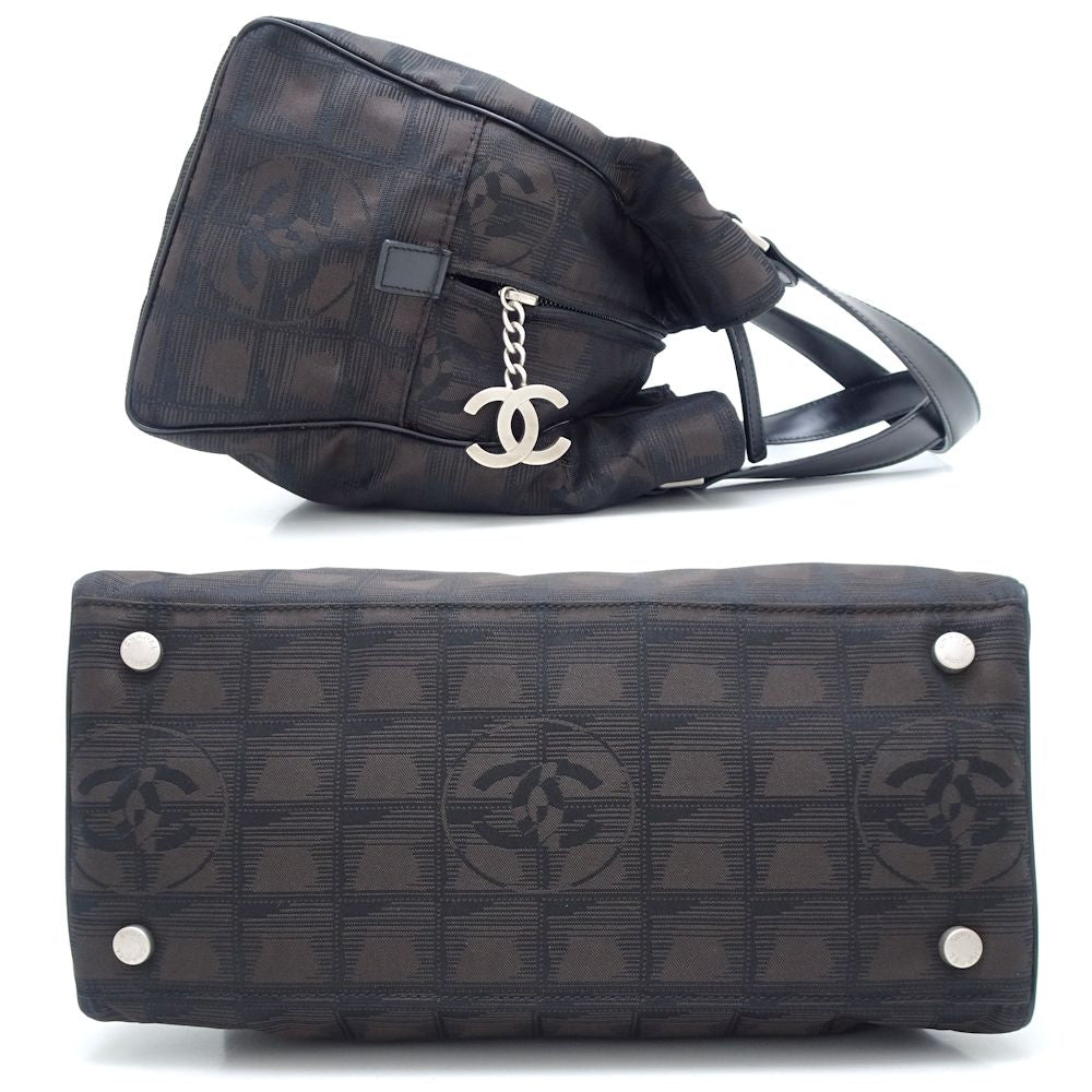 Chanel Nylon Canvas Leather Handbag A30916