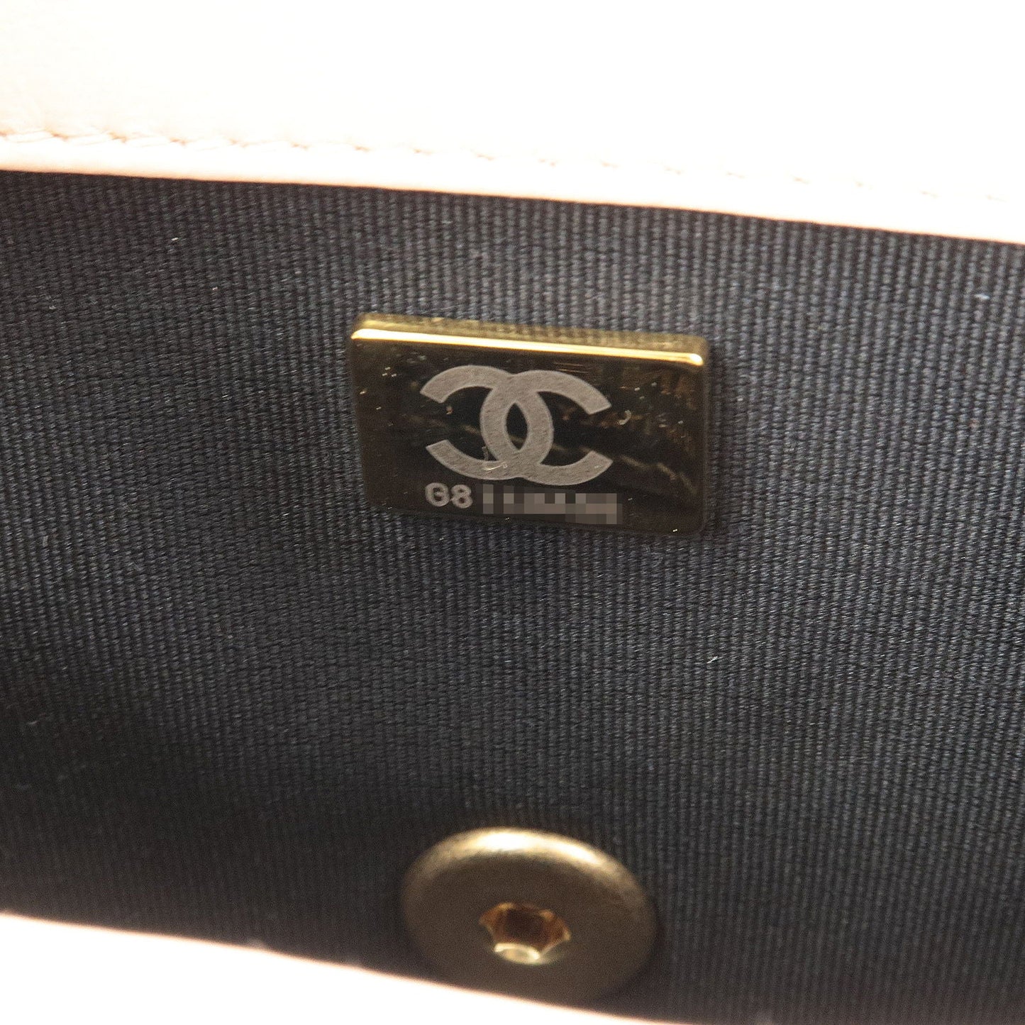CHANEL Matelasse Lamb Skin Chain Shoulder Bag Pink Black