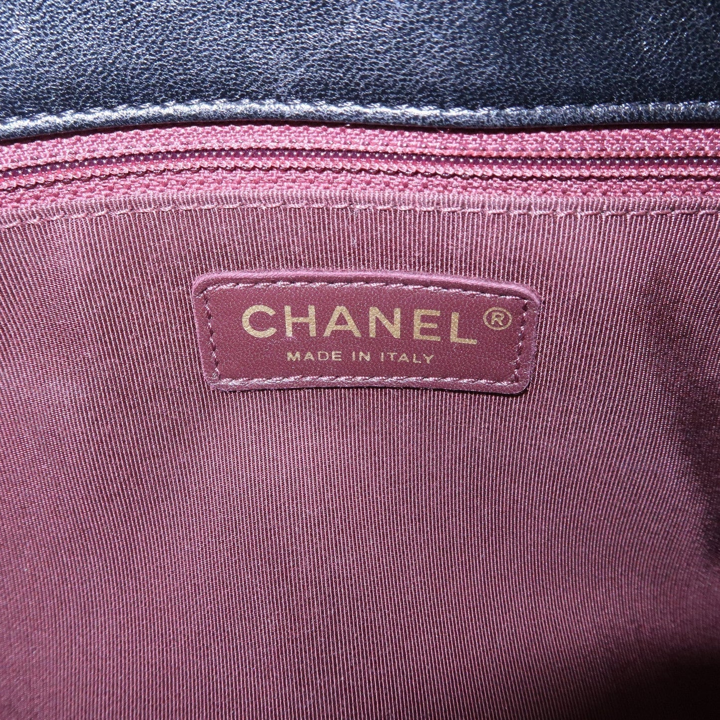 CHANEL Matelasse Lamb Skin Vintage Chain Shoulder Bag Black