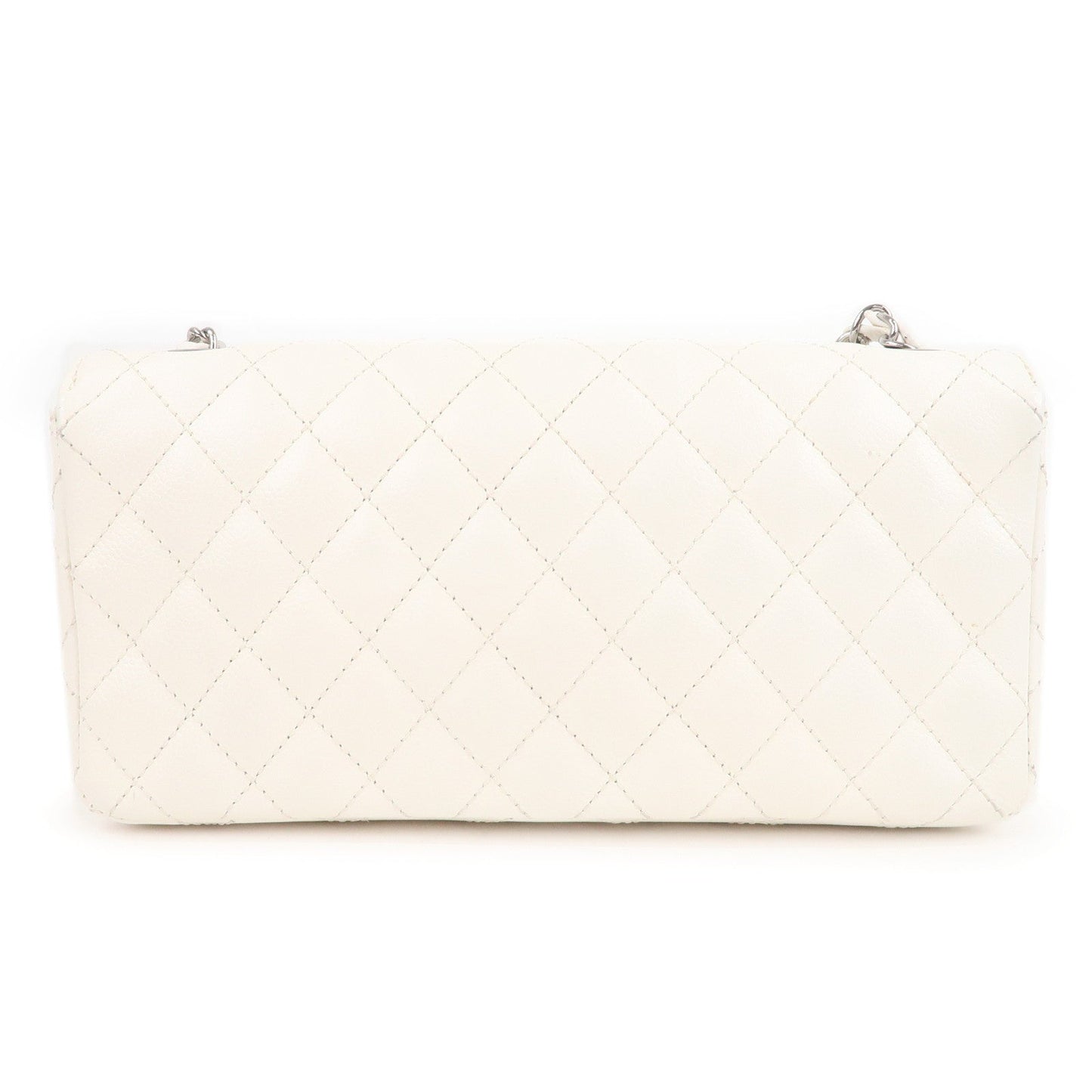 CHANEL Matelasse Caviar Skin Chain Shoulder Bag White