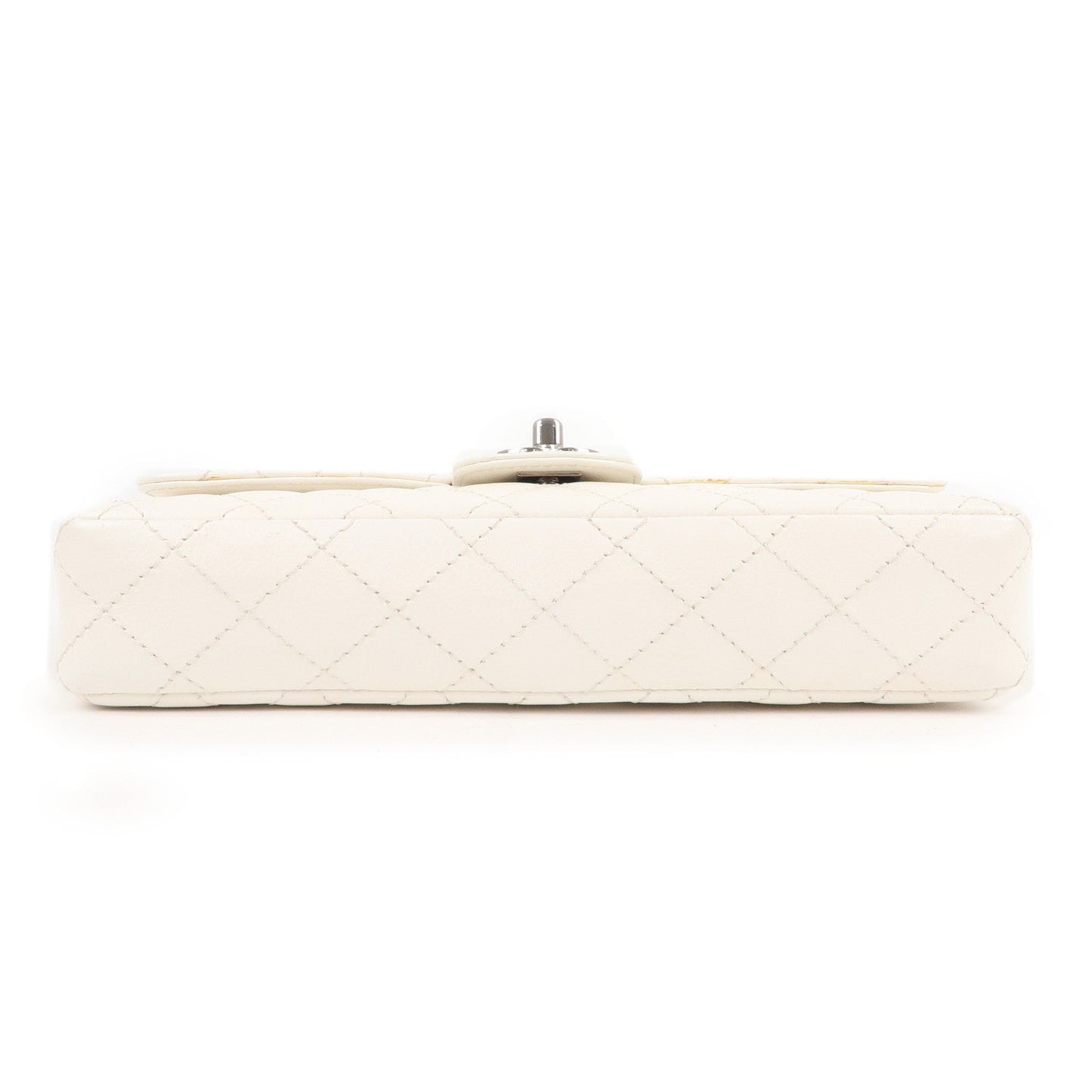 CHANEL Matelasse Caviar Skin Chain Shoulder Bag White