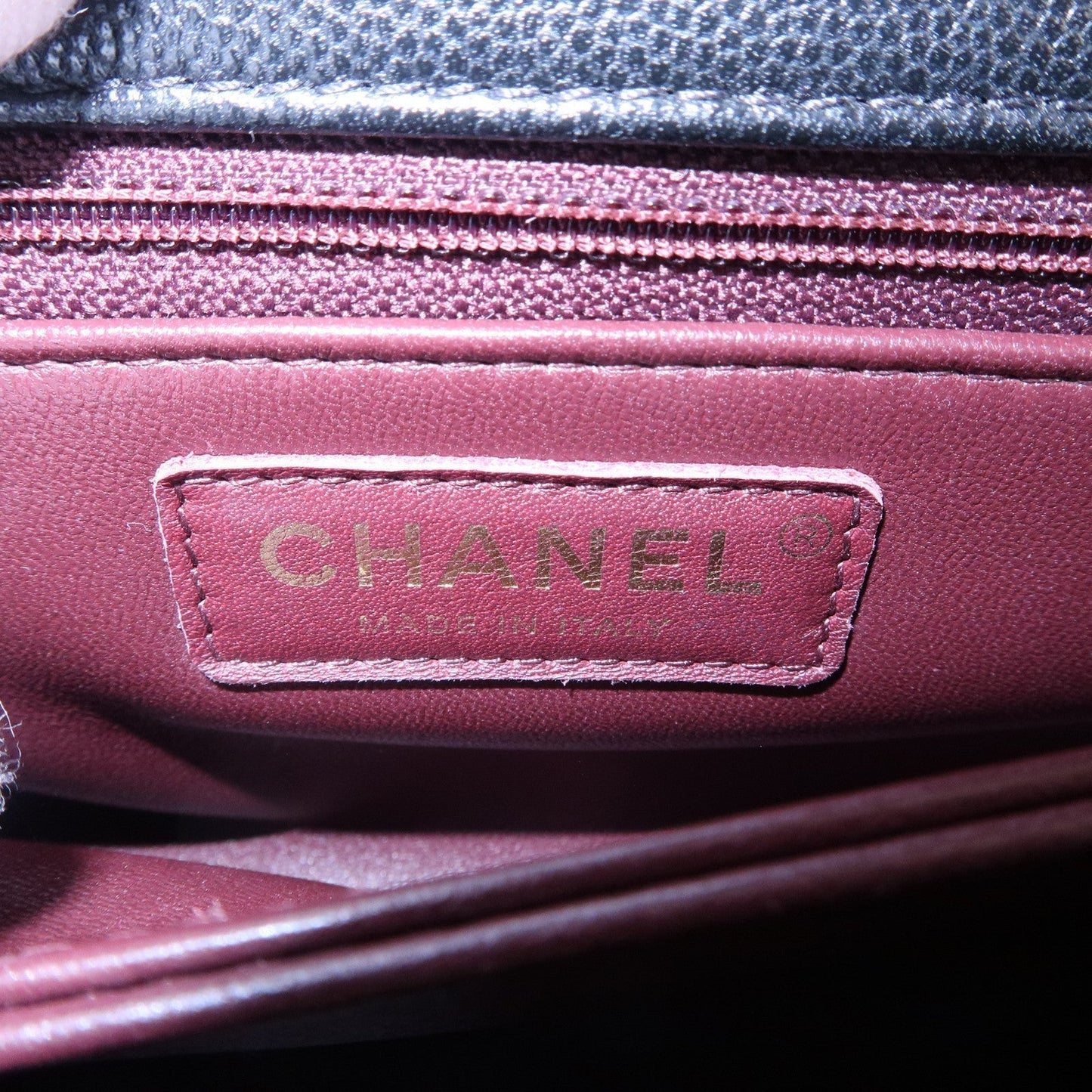 CHANEL Matelasse Caviar Skin COCO Handle 24 XS Bag Black A92990