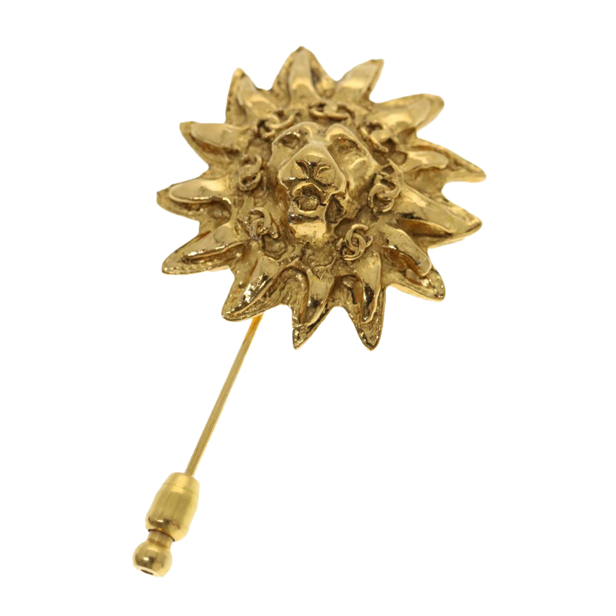 CHANEL Brooch metal Gold CC 38119