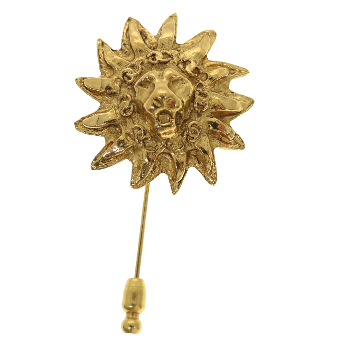 CHANEL Brooch metal Gold CC 38119