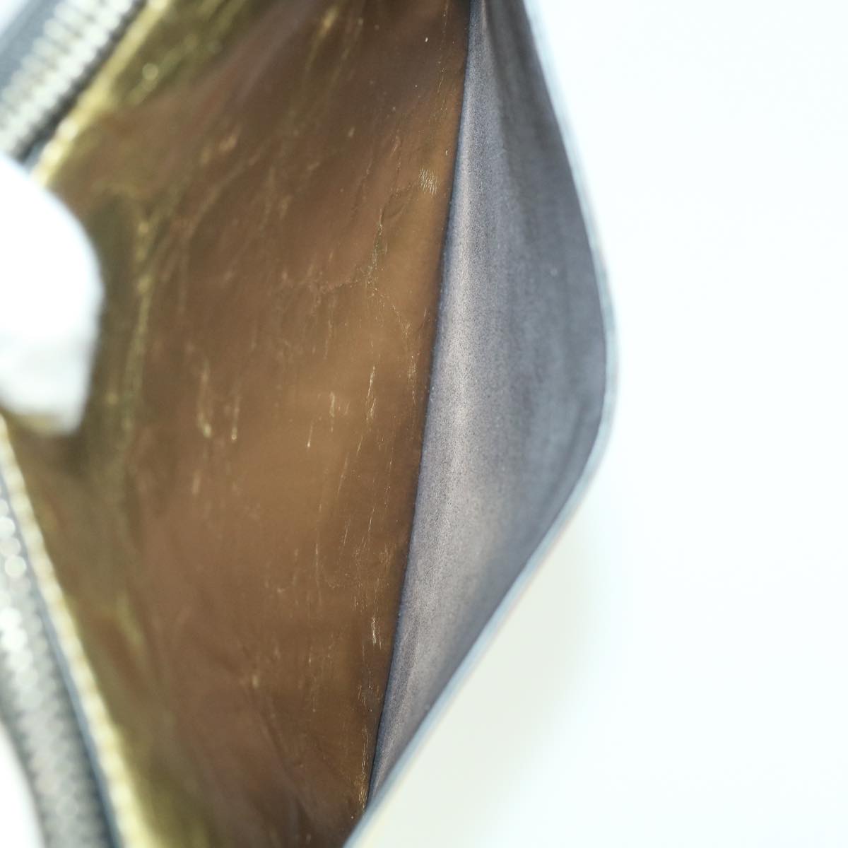 CHANEL Clutch Bag Metallic Leather Gold A82164 CC 38172