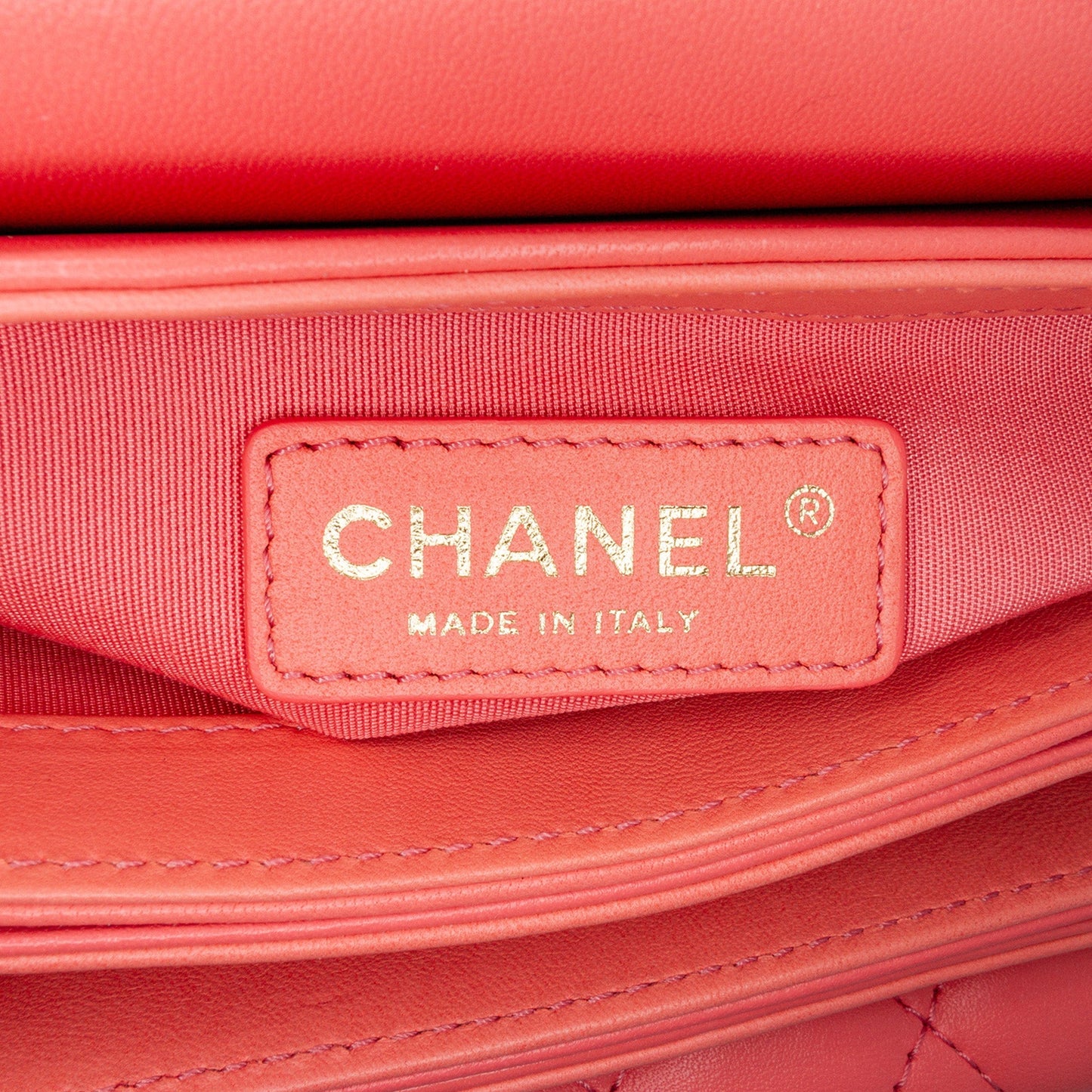 Chanel Sac CC Quilted Lambskin Handle Tied Flap