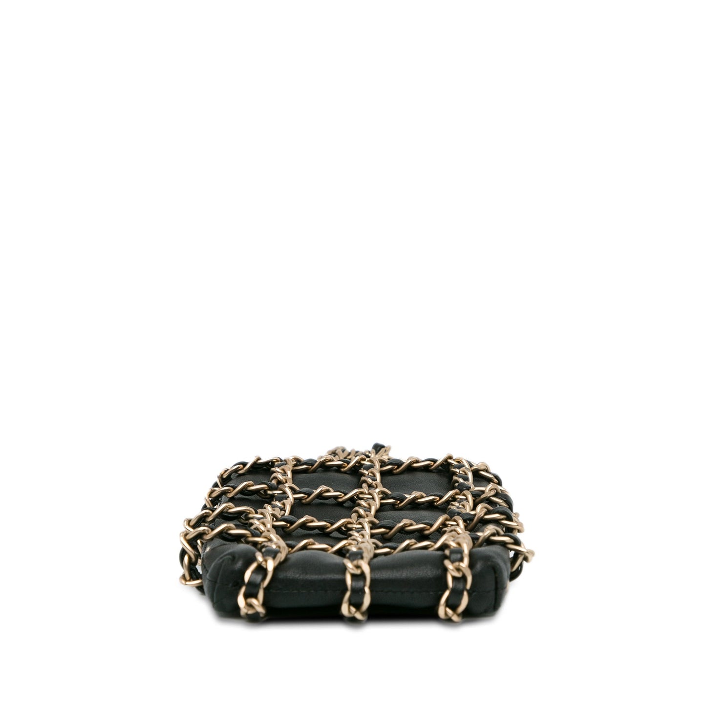 Chanel Sac Lambskin Tech Me Out Clutch With Chain