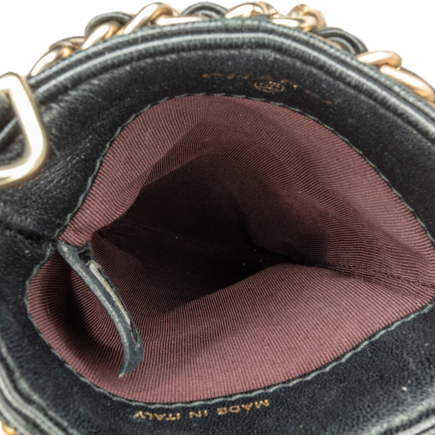 Chanel Sac Lambskin Tech Me Out Clutch With Chain